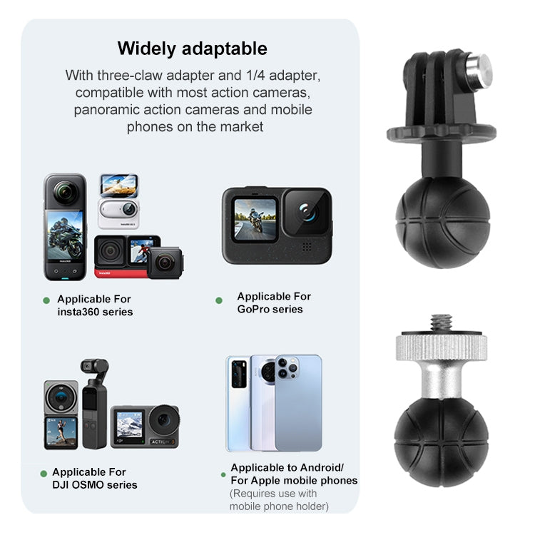 RUIGPRO Crab Clamp Action Camera Bracket Dual-Head Crab 3-Stage Selfie Stick - HoMEdemic™ 