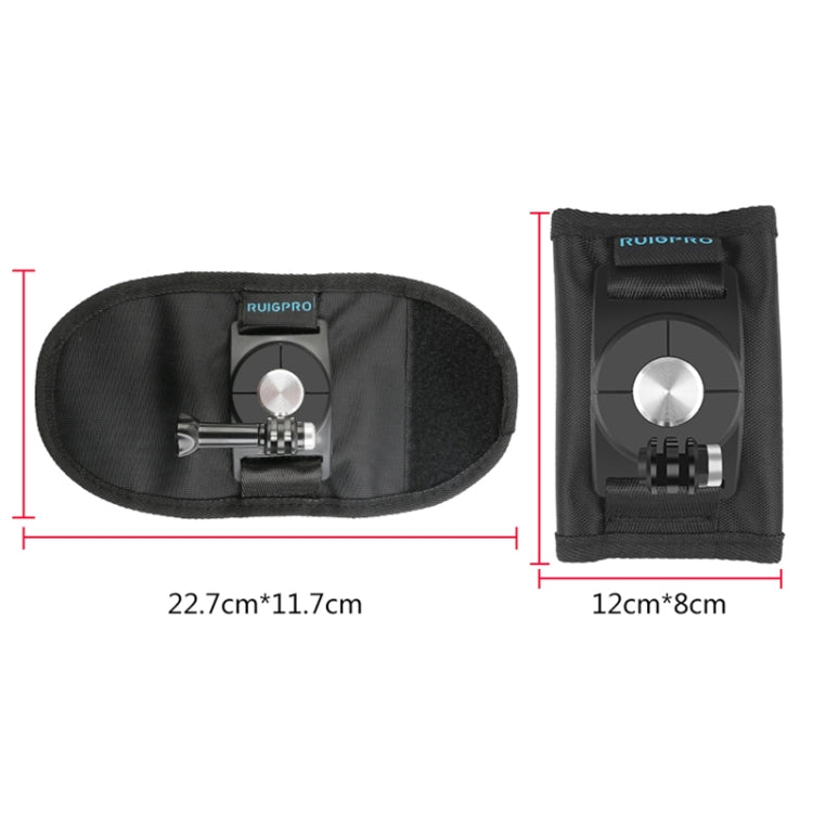 RUIGPRO Hook and Loop Fastener Backpack Rec-Mounts Clip Clamp Mount with Screw for GoPro, Insta360, DJI and Other Action Cameras(Black) - HoMEdemic™ 