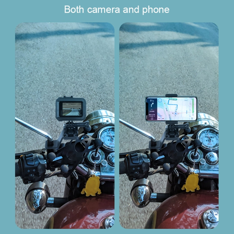 RUIGPRO Motorcycle Handlebar Alloy Phone Bracket for GoPro/ Insta360/DJI OSMO Sport Camera(Blue) - HoMEdemic™ 