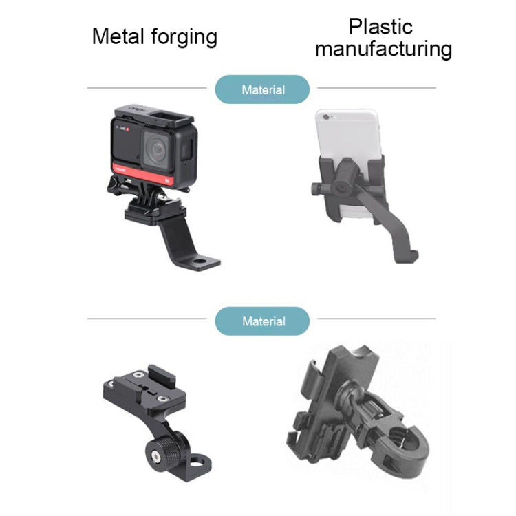 RUIGPRO Motorcycle Handlebar Alloy Phone Bracket for GoPro, Insta360, DJI and Other Action Cameras(Cyan) - HoMEdemic™ 