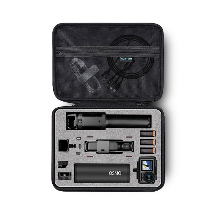 RUIGPRO Oxford Waterproof Storage Box Case Bag for DJI OSMO Pocket Gimble Camera / OSMO Action, Size: 30.2x20.8x7.2cm (Black) - HoMEdemic™ 