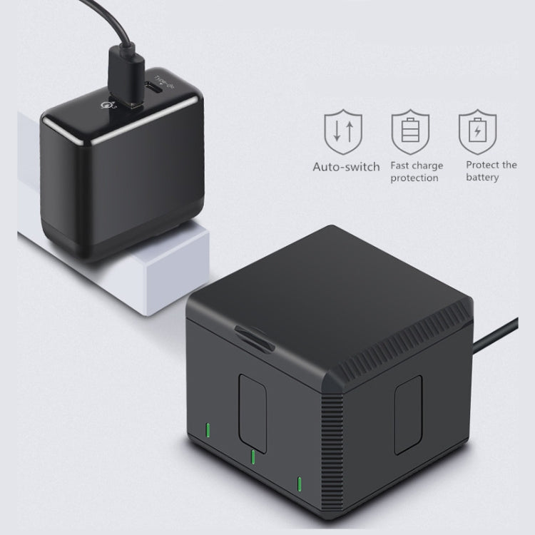 RUIGPRO USB Triple Batteries Housing Charger Box with LED Indicator Light for DJI OSMO Action 1 - HoMEdemic™ 
