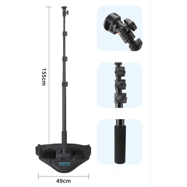 RUIGPRO Waist Belt Mount Strap With Phone Clamp & Selfie Stick - HoMEdemic™ 