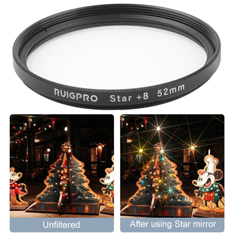 RUIGPRO for GoPro HERO 7/6 /5 Professional 52mm 8X Star Effect Lens Filter with Filter Adapter Ring & Lens Cap - HoMEdemic™ 