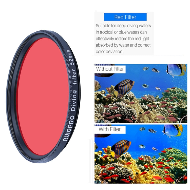 RUIGPRO for GoPro HERO10 Black / HERO9 Black Professional 52mm 52mm 10 in 1 UV+ND2+ND4+ND8+Star 8+ +CPL+Yellow/Red/Purple+10X Close-up Lens Filter with Filter Adapter Ring & Lens Cap - HoMEdemic™ 