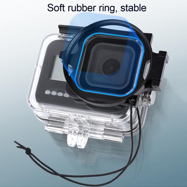 RUIGPRO for GoPro HERO8 58mm 16X Macro Lens + Red/Purple Diving Lens  Filter + Dive Housing Waterproof Case Kits with Filter Adapter Ring & Lens Cap - HoMEdemic™ 