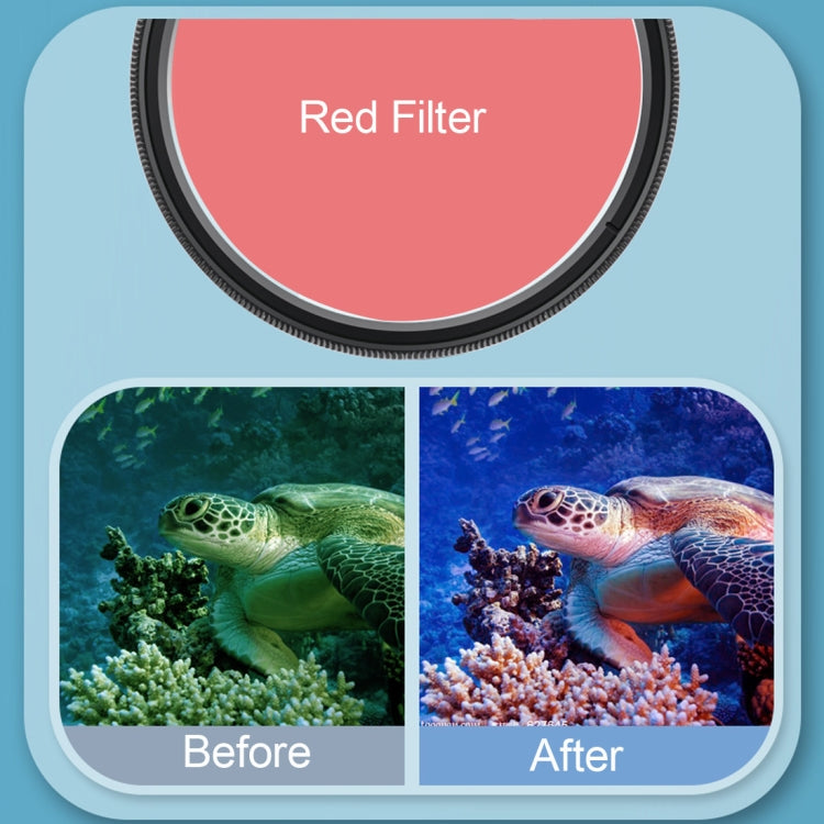 RUIGPRO for GoPro HERO8 58mm 16X Macro Lens + Red/Purple Diving Lens  Filter + Dive Housing Waterproof Case Kits with Filter Adapter Ring & Lens Cap - HoMEdemic™ 