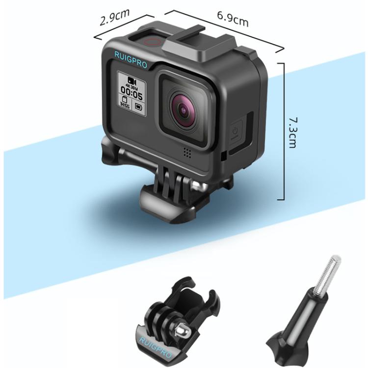 RUIGPRO for GoPro HERO8 Black Standard Border PC ABS Frame Mount Protective Case(Black) - HoMEdemic™ 