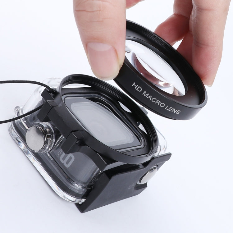 RUIGPRO for GoPro HERO8 Professional 58mm 16X Macro Lens Dive Housing Filter + Dive Housing Waterproof Case with Filter Adapter Ring & Lens Cap - HoMEdemic™ 