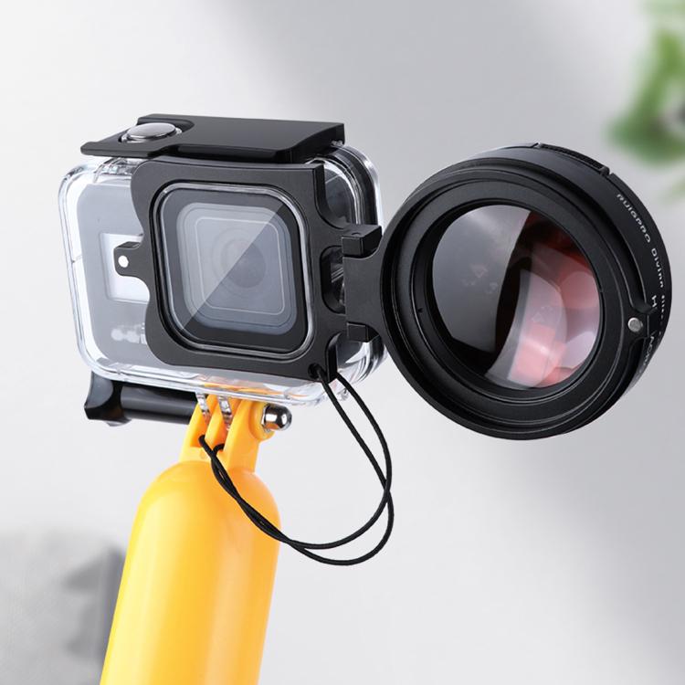 RUIGPRO for GoPro HERO8 Professional 58mm 16X Macro Lens Dive Housing Filter + Dive Housing Waterproof Case with Filter Adapter Ring & Lens Cap - HoMEdemic™ 