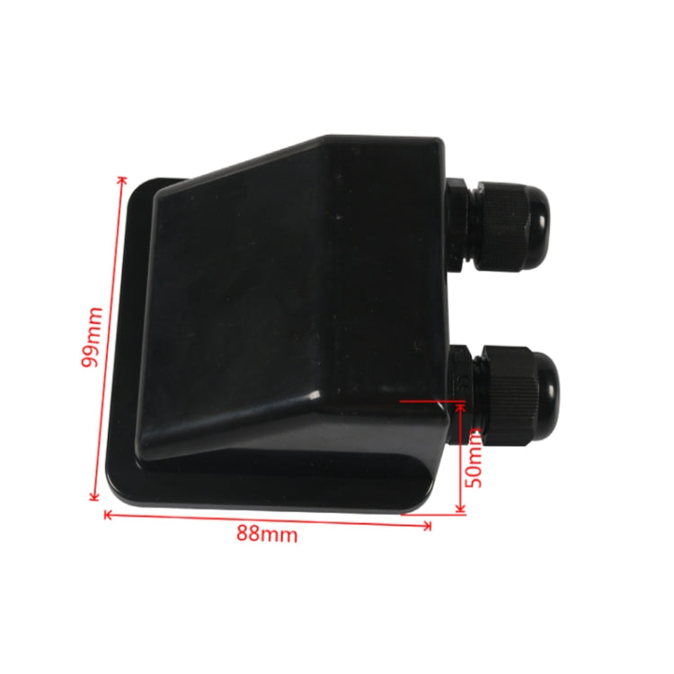 RV Sealed Waterproof Solar Double Cable Entry Gland Box(Black) - HoMEdemic™ 