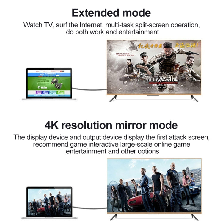 Reverse Elbow HDTV Male to Female Extension Cable with Ear Screw Holes, Length: 0.5m - HoMEdemic™ 
