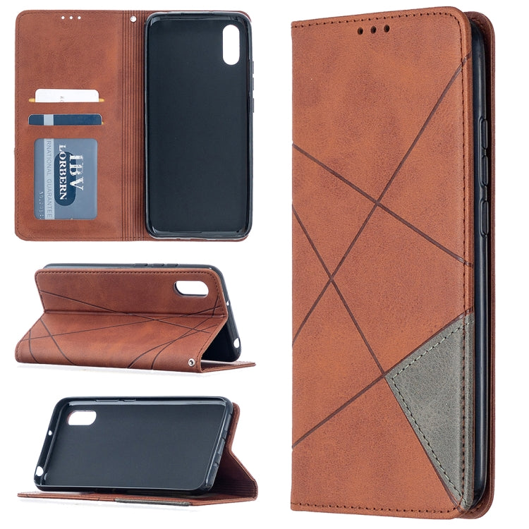 Rhombus Texture Horizontal Flip Magnetic Leather Case with Holder & Card Slots, For Xiaomi Redmi 9A, For Xiaomi Redmi 9C, For iPhone 12 mini, For iPhone 12 / 12 Pro - HoMEdemic™ 