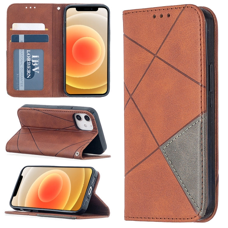 Rhombus Texture Horizontal Flip Magnetic Leather Case with Holder & Card Slots, For Xiaomi Redmi 9A, For Xiaomi Redmi 9C, For iPhone 12 mini, For iPhone 12 / 12 Pro - HoMEdemic™ 
