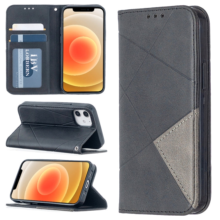 Rhombus Texture Horizontal Flip Magnetic Leather Case with Holder & Card Slots, For Xiaomi Redmi 9A, For Xiaomi Redmi 9C, For iPhone 12 mini, For iPhone 12 / 12 Pro - HoMEdemic™ 
