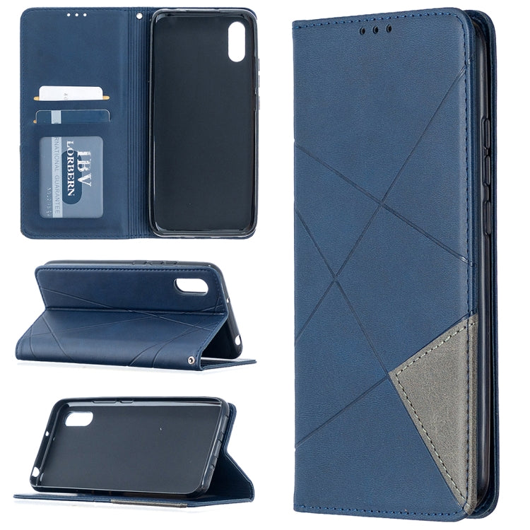 Rhombus Texture Horizontal Flip Magnetic Leather Case with Holder & Card Slots, For Xiaomi Redmi 9A, For Xiaomi Redmi 9C, For iPhone 12 mini, For iPhone 12 / 12 Pro - HoMEdemic™ 