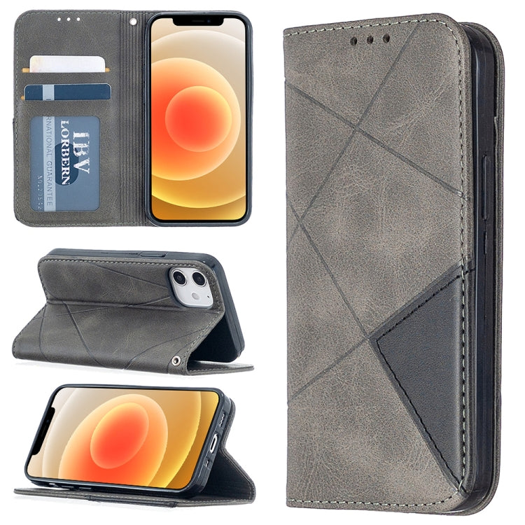 Rhombus Texture Horizontal Flip Magnetic Leather Case with Holder & Card Slots, For Xiaomi Redmi 9A, For Xiaomi Redmi 9C, For iPhone 12 mini, For iPhone 12 / 12 Pro - HoMEdemic™ 