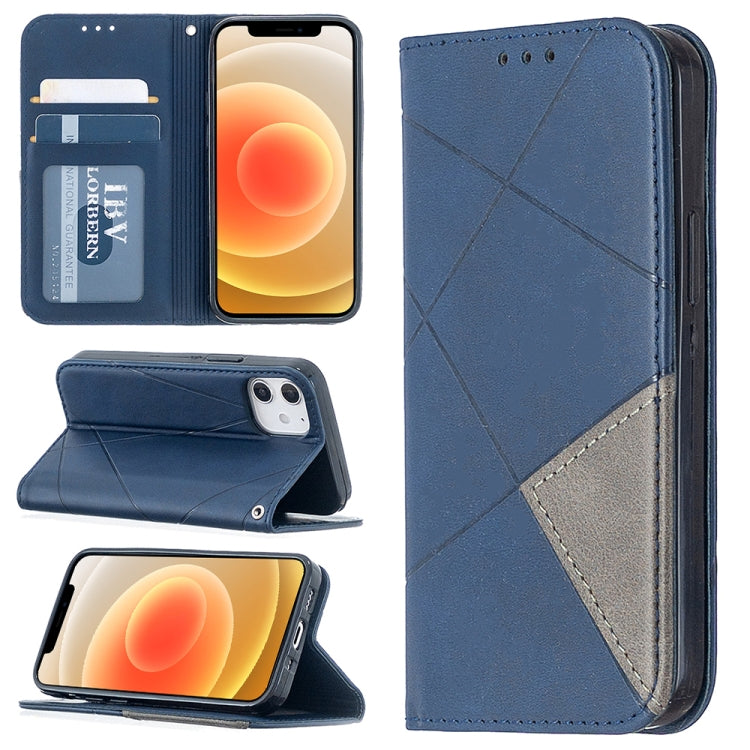 Rhombus Texture Horizontal Flip Magnetic Leather Case with Holder & Card Slots, For Xiaomi Redmi 9A, For Xiaomi Redmi 9C, For iPhone 12 mini, For iPhone 12 / 12 Pro - HoMEdemic™ 
