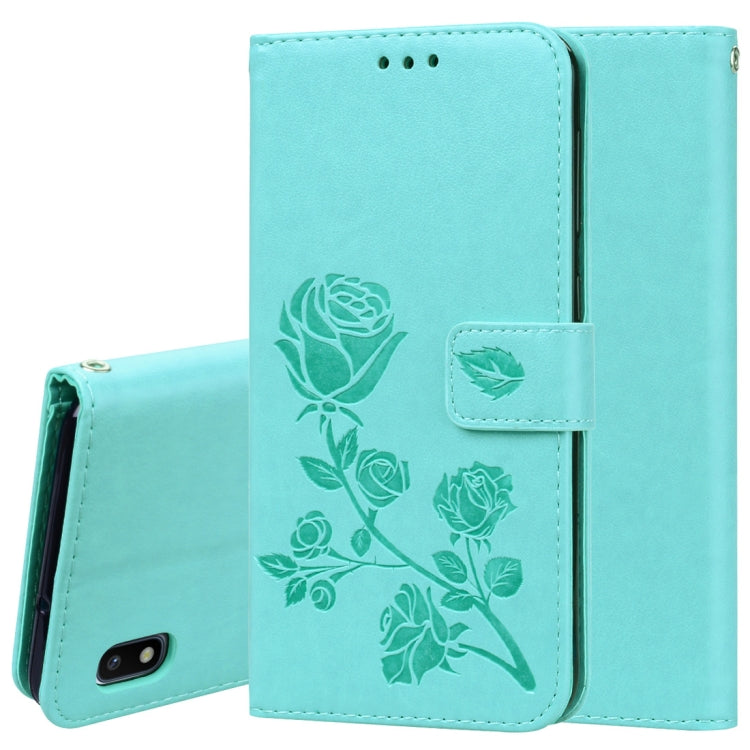 Rose Embossed Horizontal Flip PU Leather Case for Galaxy A10, with Holder & Card Slots & Wallet, For Samsung Galaxy A10 - HoMEdemic™ 