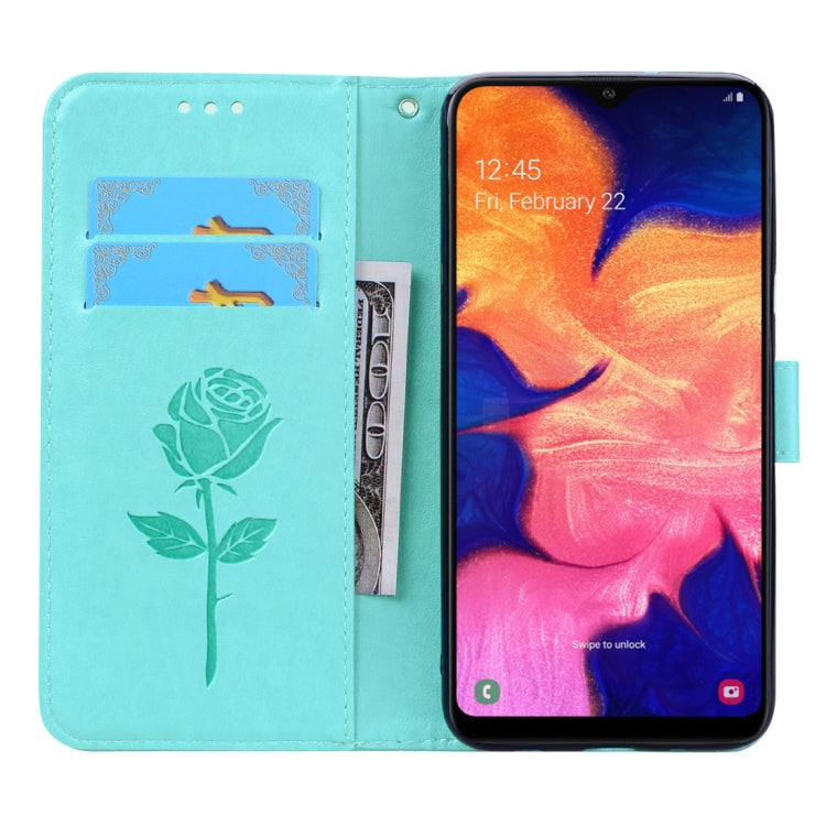 Rose Embossed Horizontal Flip PU Leather Case for Galaxy A10, with Holder & Card Slots & Wallet, For Samsung Galaxy A10 - HoMEdemic™ 