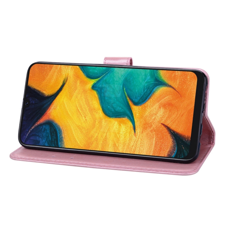 Rose Embossed Horizontal Flip PU Leather Case for Galaxy A30 / A20, with Holder & Card Slots & Wallet, For Samsung Galaxy A30 / A20 - HoMEdemic™ 