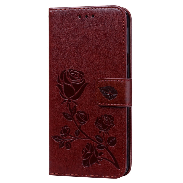 Rose Embossed Horizontal Flip PU Leather Case for Galaxy A40, with Holder & Card Slots & Wallet - HoMEdemic™ 