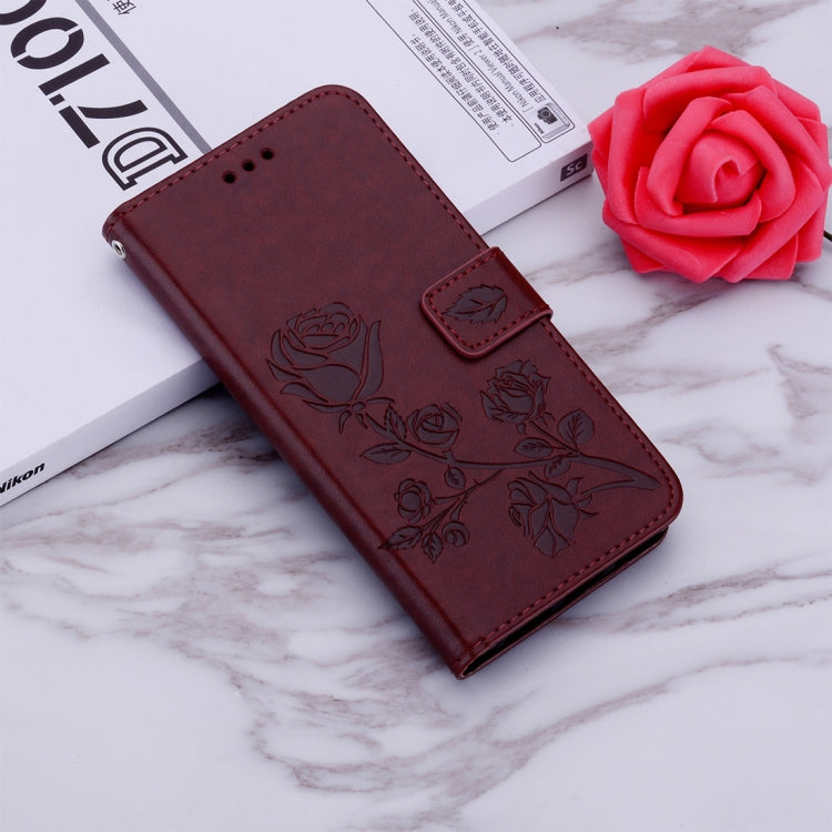 Rose Embossed Horizontal Flip PU Leather Case for Galaxy A40, with Holder & Card Slots & Wallet - HoMEdemic™ 