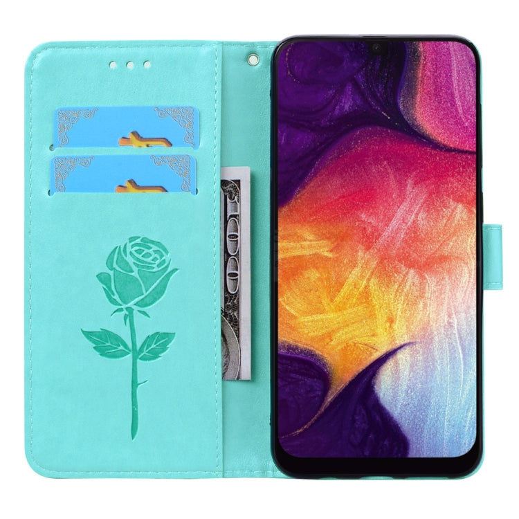 Rose Embossed Horizontal Flip PU Leather Case for Galaxy A50, with Holder & Card Slots & Wallet, For Samsung Galaxy A50 - HoMEdemic™ 