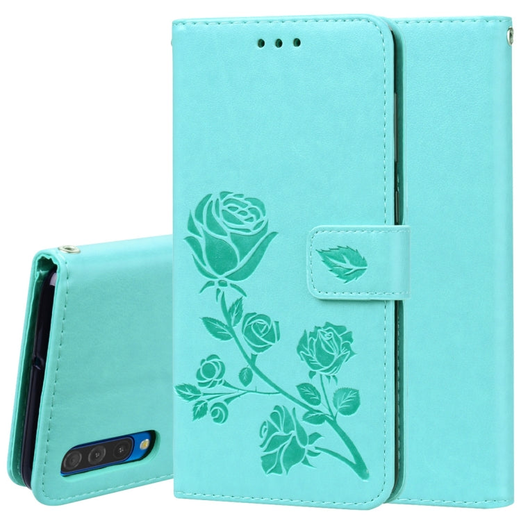 Rose Embossed Horizontal Flip PU Leather Case for Galaxy A50, with Holder & Card Slots & Wallet, For Samsung Galaxy A50 - HoMEdemic™