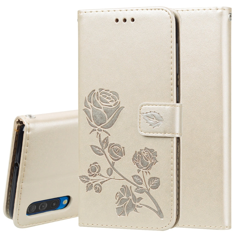 Rose Embossed Horizontal Flip PU Leather Case for Galaxy A50, with Holder & Card Slots & Wallet, For Samsung Galaxy A50 - HoMEdemic™