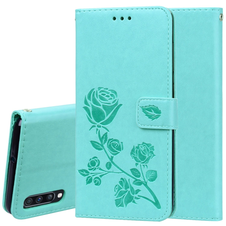 Rose Embossed Horizontal Flip PU Leather Case for Galaxy A70, with Holder & Card Slots & Wallet, For Samsung Galaxy A70 - HoMEdemic™ 