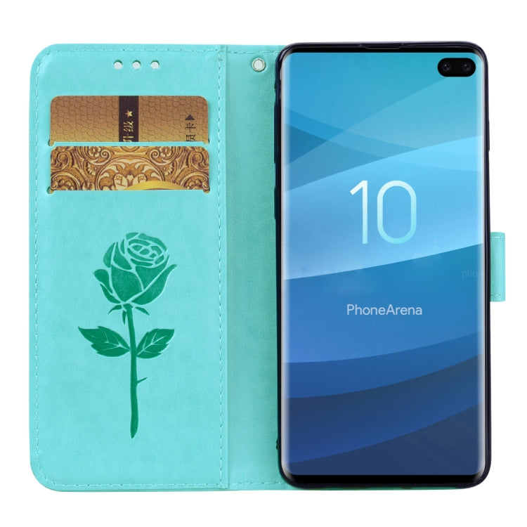 Rose Embossed Horizontal Flip PU Leather Case for Galaxy S10 Plus, with Holder & Card Slots & Wallet - HoMEdemic™ 