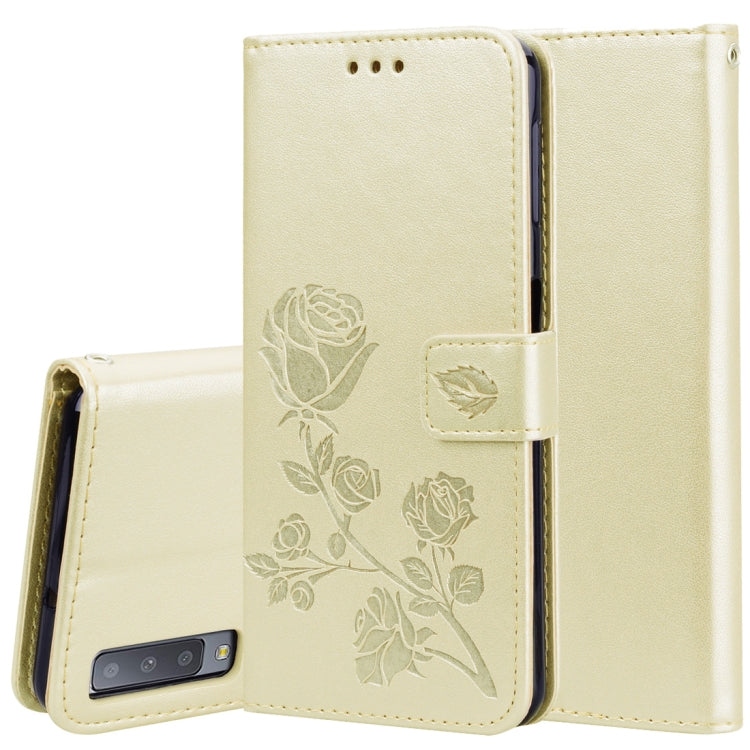 Rose Embossed Horizontal Flip PU Leather Case for Samsung Galaxy A7 (2018) , with Holder & Card Slots & Wallet, For Samsung Galaxy A7 (2018) - HoMEdemic™ 