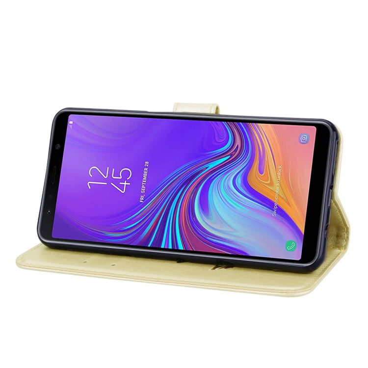 Rose Embossed Horizontal Flip PU Leather Case for Samsung Galaxy A7 (2018) , with Holder & Card Slots & Wallet, For Samsung Galaxy A7 (2018) - HoMEdemic™ 