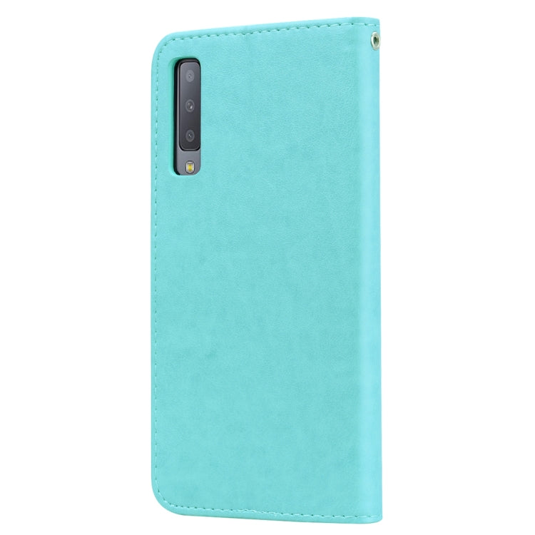 Rose Embossed Horizontal Flip PU Leather Case for Samsung Galaxy A7 (2018) , with Holder & Card Slots & Wallet - HoMEdemic™ 