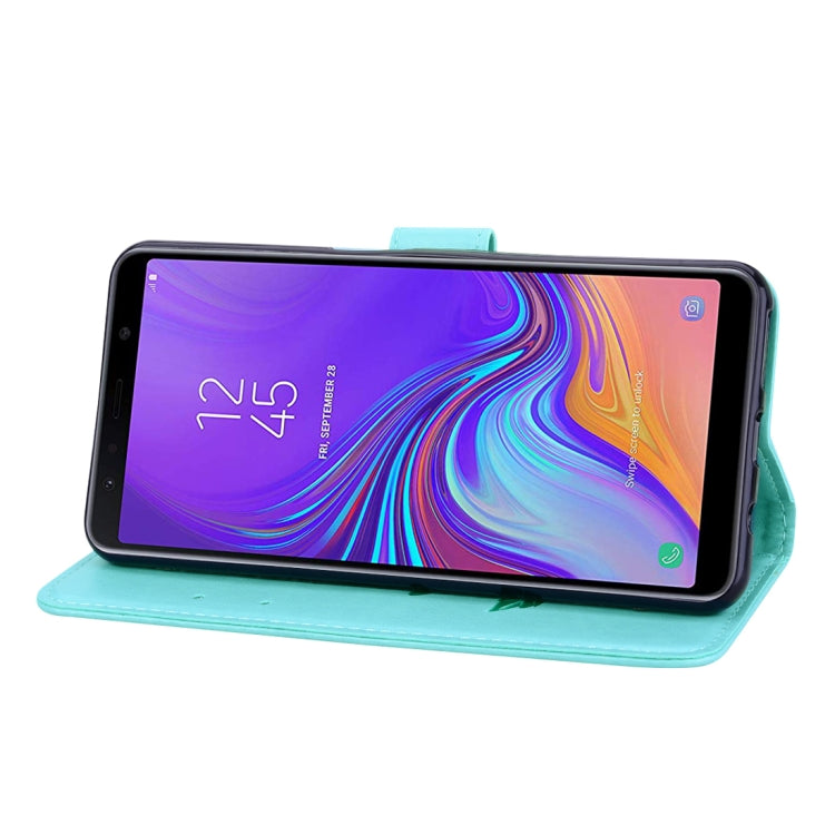 Rose Embossed Horizontal Flip PU Leather Case for Samsung Galaxy A7 (2018) , with Holder & Card Slots & Wallet - HoMEdemic™ 