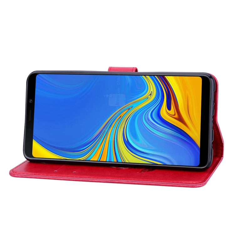 Rose Embossed Horizontal Flip PU Leather Case for Samsung Galaxy A9 (2018) , with Holder & Card Slots & Wallet - HoMEdemic™ 