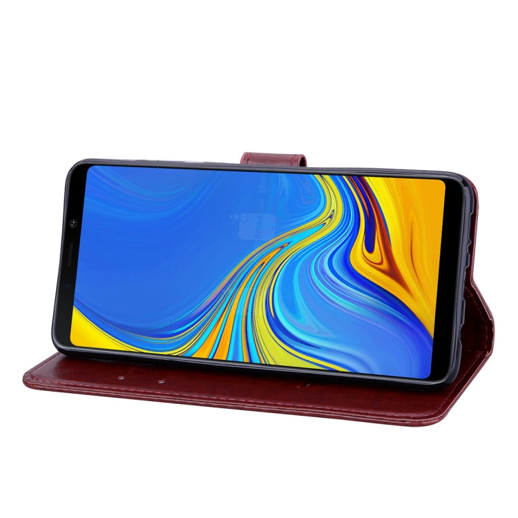 Rose Embossed Horizontal Flip PU Leather Case for Samsung Galaxy A9 (2018) , with Holder & Card Slots & Wallet - HoMEdemic™ 