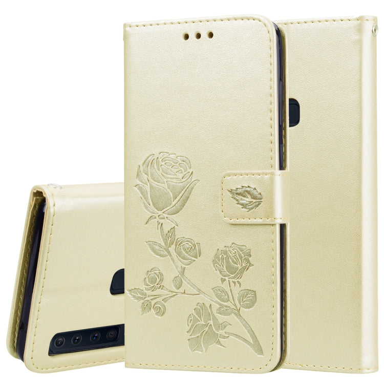 Rose Embossed Horizontal Flip PU Leather Case for Samsung Galaxy A9 (2018) , with Holder & Card Slots & Wallet - HoMEdemic™ 