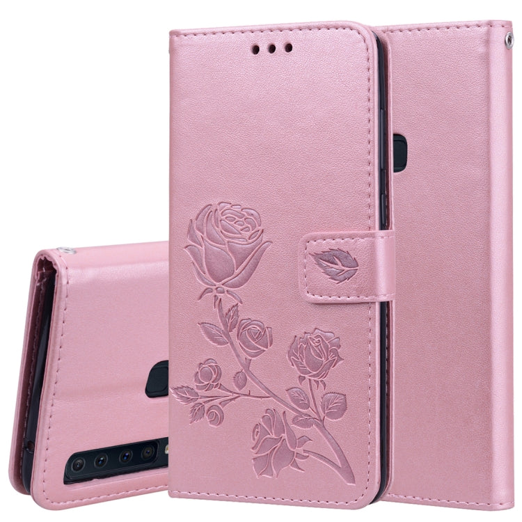 Rose Embossed Horizontal Flip PU Leather Case for Samsung Galaxy A9 (2018) , with Holder & Card Slots & Wallet - HoMEdemic™ 
