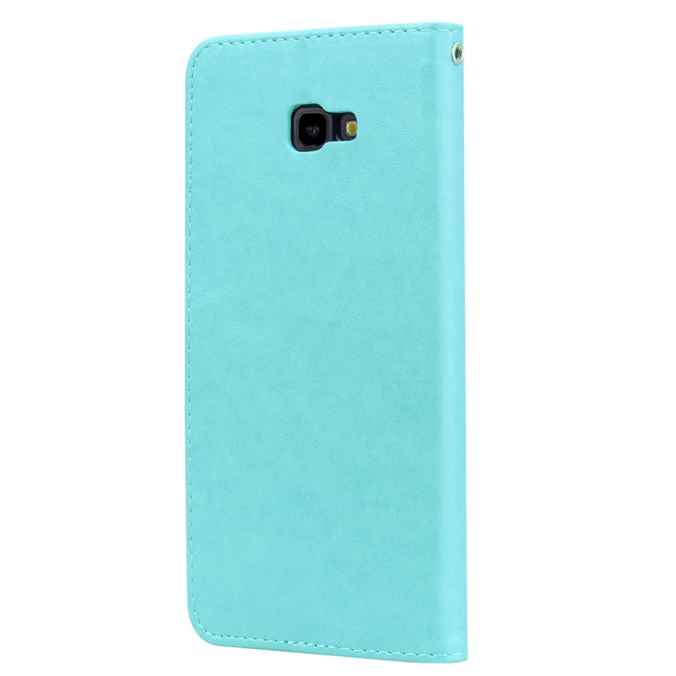 Rose Embossed Horizontal Flip PU Leather Case for Samsung Galaxy J4 Plus, with Holder & Card Slots & Wallet - HoMEdemic™ 