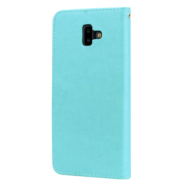 Rose Embossed Horizontal Flip PU Leather Case for Samsung Galaxy J6 Plus, with Holder & Card Slots & Wallet - HoMEdemic™ 