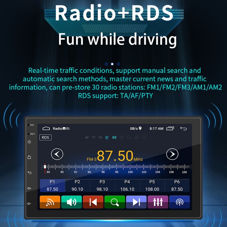 S-072A 7 inch IPS Screen Car Android Player GPS Navigation Bluetooth Touch Radio, Support Mirror Link & FM & WIFI & Steering Wheel Control, S-072A - HoMEdemic™ 