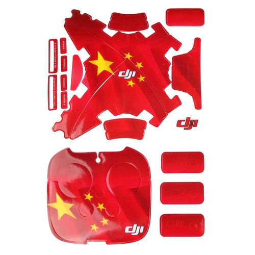 Chinese Flag Pattern 4D Imitation Carbon Fiber PVC Water Resistance Sticker Kit for DJI Phantom 3 Quadcopter & Remote Controller & Battery - HoMEdemic™ 