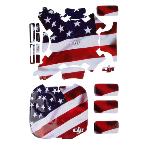 US Flag Pattern 4D Imitation Carbon Fiber PVC Water Resistance Sticker Kit for DJI Phantom 3 Quadcopter & Remote Controller & Battery - HoMEdemic™ 