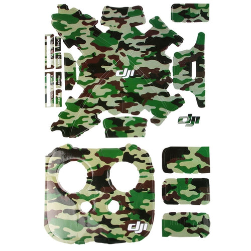 Camouflage Pattern 4D Imitation Carbon Fiber PVC Water Resistance Sticker Kit for DJI Phantom 3 Quadcopter & Remote Controller & Battery - HoMEdemic™ 