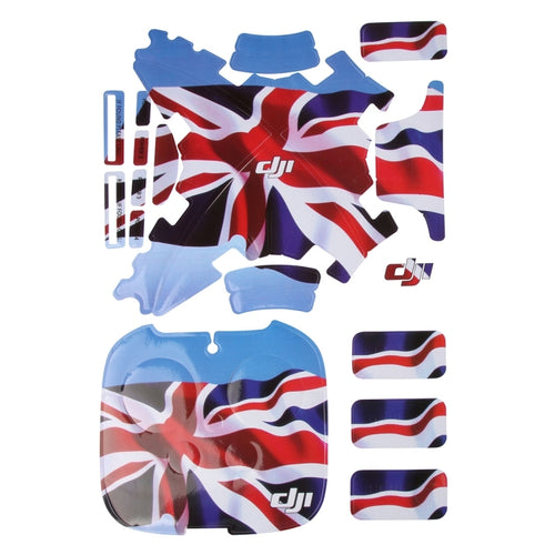 UK Flag Pattern 4D Imitation Carbon Fiber PVC Water Resistance Sticker Kit for DJI Phantom 3 Quadcopter & Remote Controller & Battery - HoMEdemic™ 