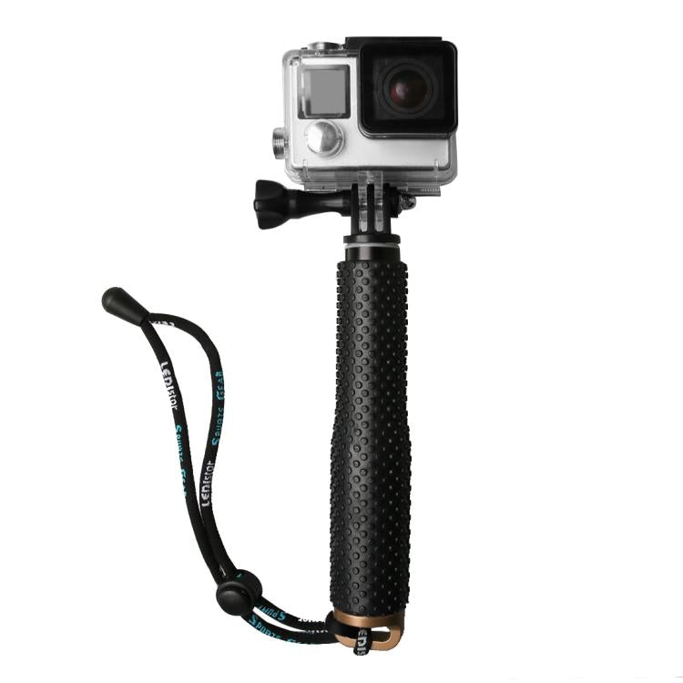 Handheld 49cm Extendable Pole Monopod with Screw for GoPro, Insta360, DJI and Other Action Cameras(Gold) - HoMEdemic™ 