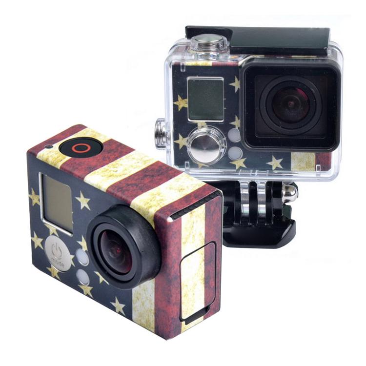 Retro US Flag Pattern Case Sticker for GoPro HERO3+ /3 - HoMEdemic™ 