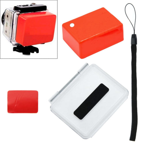 Floaty Sponge Waterproof Case Backdoor Cover with Adhesive Sticker + Lanyard for GoPro HERO4 /3+ - HoMEdemic™ 